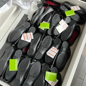 Black Crocs Iconic Comfort “Lina” Flats, US 8, EUR 38-39, UK 6